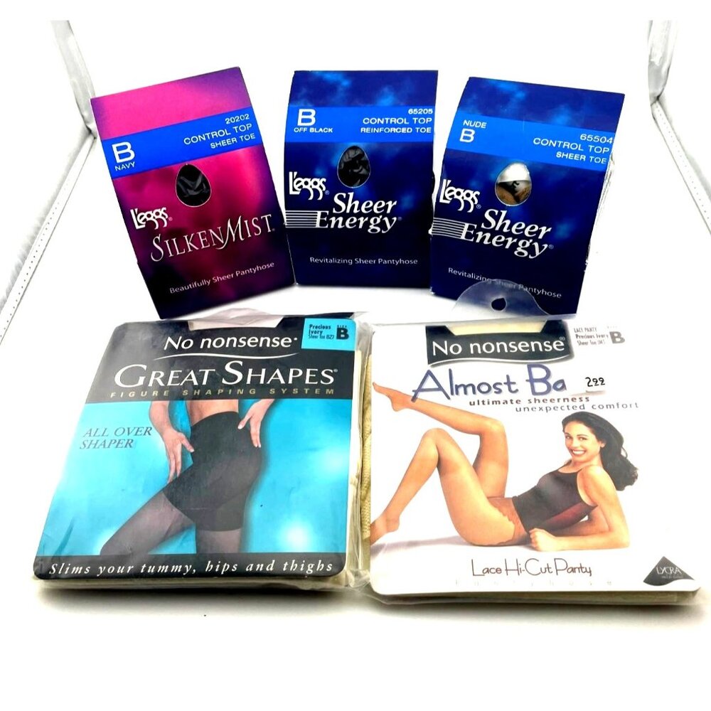 Legg's control top nylons 5‎ different shades size B NIB